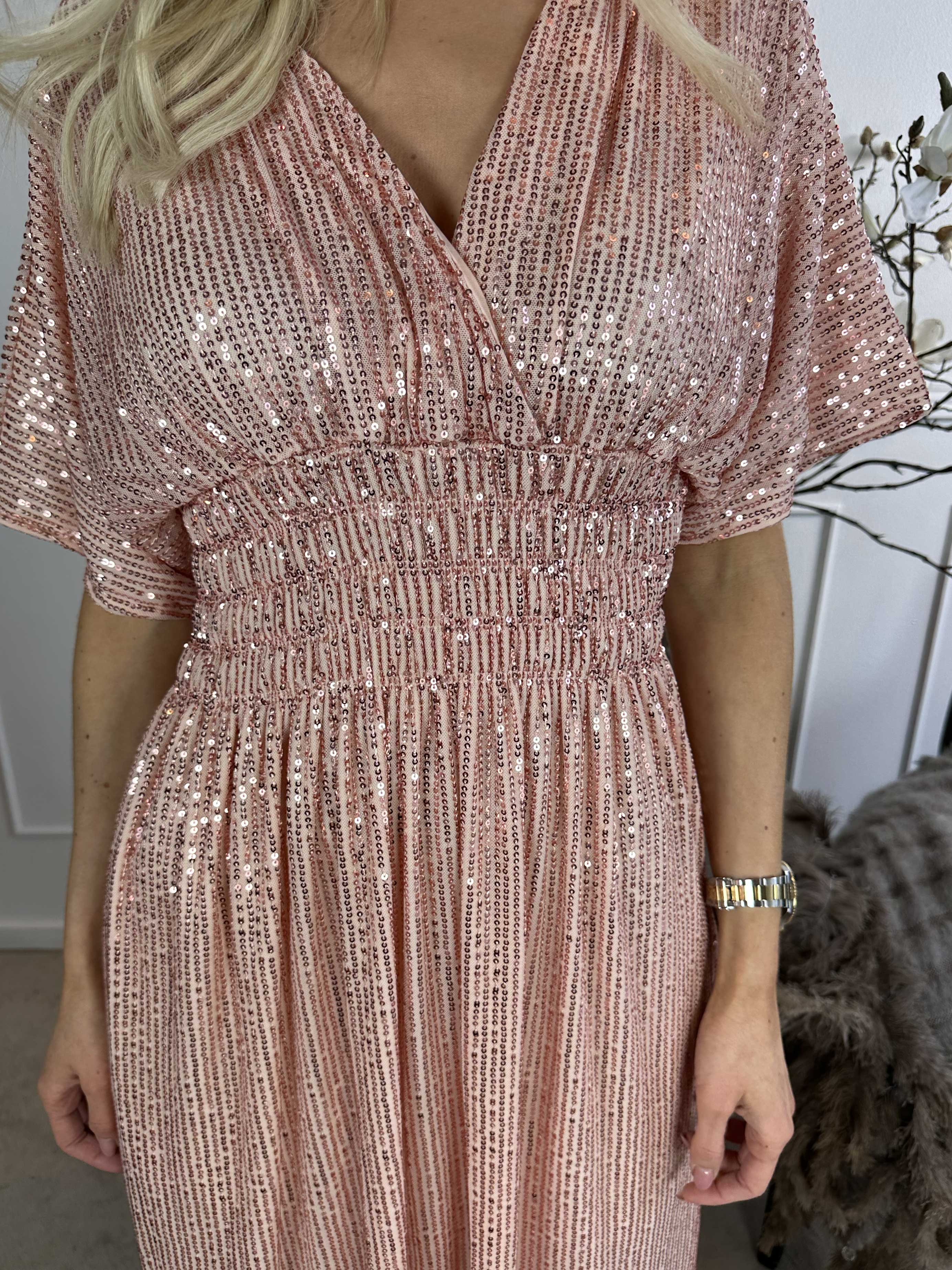 Pams Glitter - Lang smuk kjole med pailletter